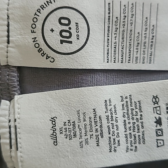 allbirds XXL Woman's Natural Flow Studio Long sleeve top Medium Grey - Picture 5 of 6